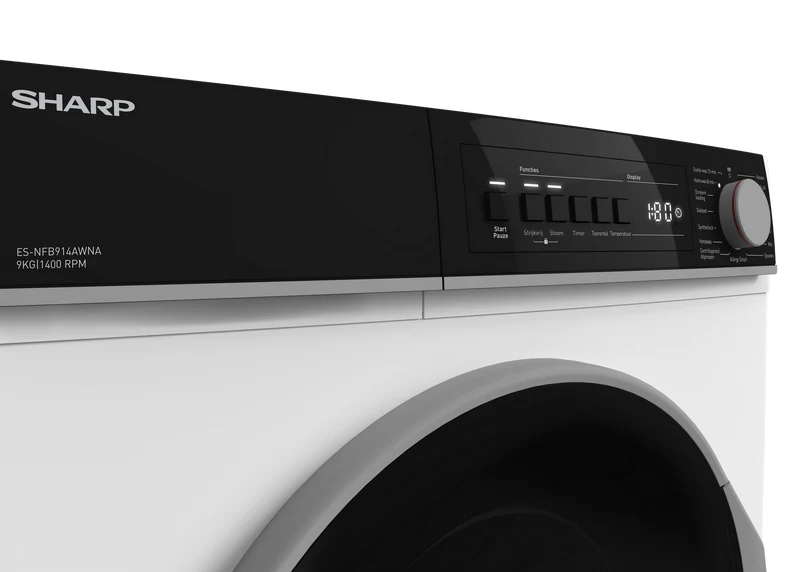 SHARP ES-NFB914AWNA-BX Freestanding Washing Machine 9 kg 1400 RPM A Class with Steam Technology