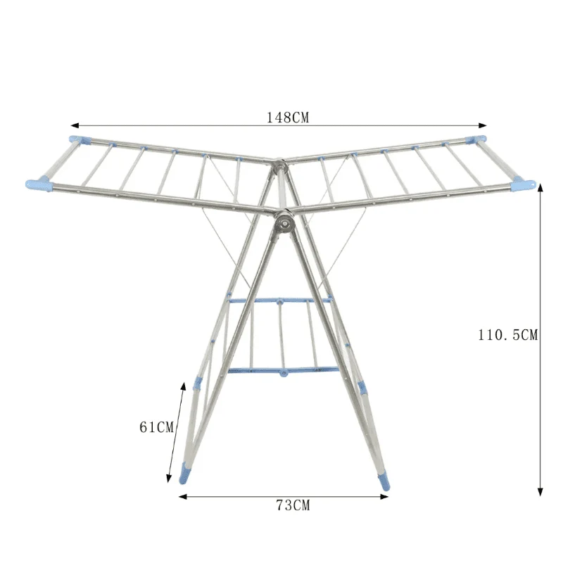 Heavy-Duty Foldable Stainless Steel Cloth Drying Rack