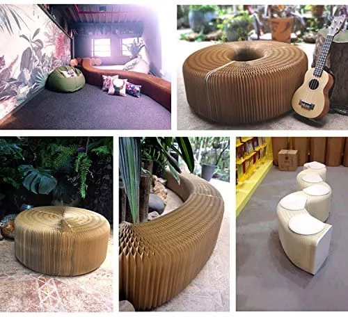 Moderner Entwurfs-Akkordeon-faltender Kraftpapierhocker-Sofa-Stuhl