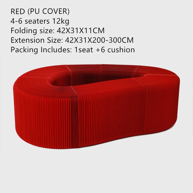 Moderner Entwurfs-Akkordeon-faltender Kraftpapierhocker-Sofa-Stuhl