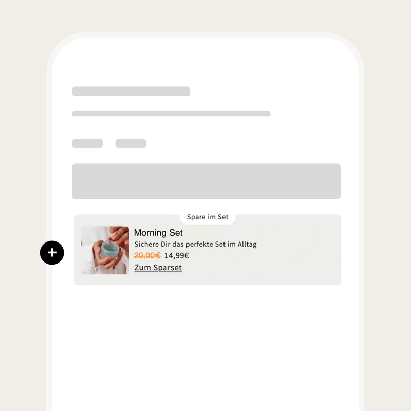 Produktseiten Upsell Box