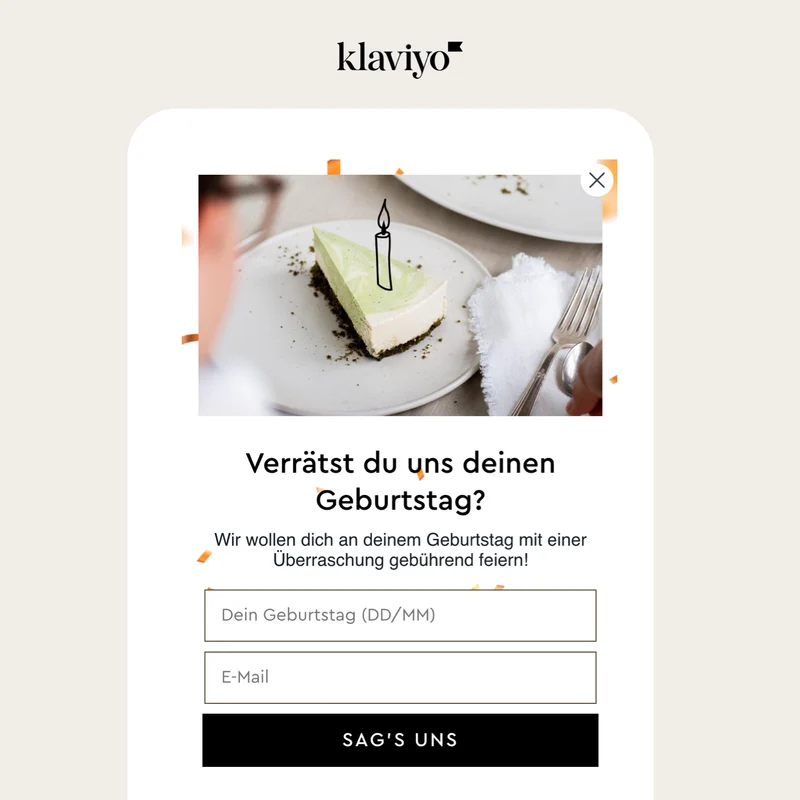 Klaviyo Geburtstagsflow