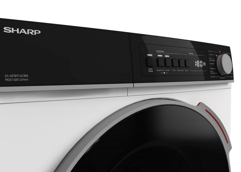 SHARP ES-NFB914CWDA-CB Freestanding Washing Machine 9 kg 1400 RPM A Class with DoubleJet Technology
