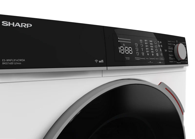 SHARP ES-WNFL814CWDA-DE Freestanding Washing Machine 8 kg 1400 RPM A Class with DoubleJet Technology