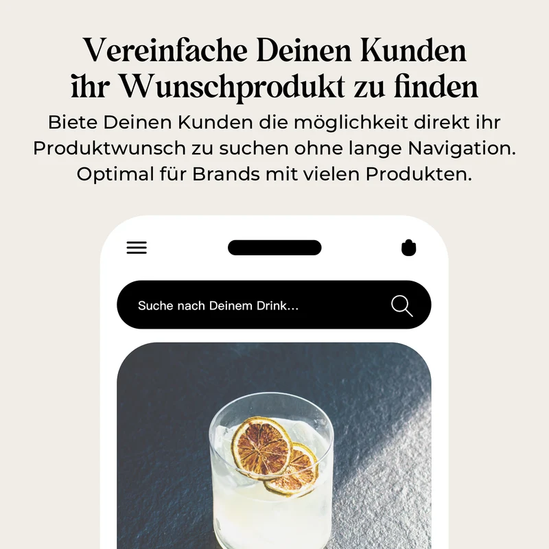 Startseiten Suchleiste