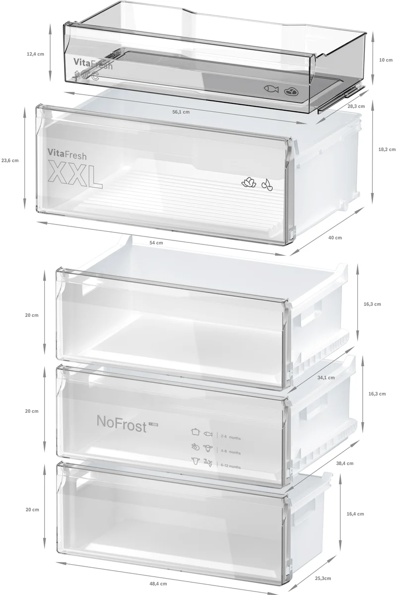 Bosch KGN49VXCT Kühl-Gefrier-Kombination VitaFresh XXL NoFrost
