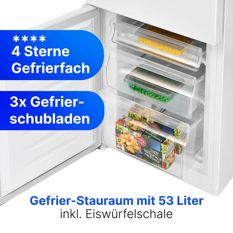 Bomann KG 322.1 weiß Kühl-Gefrierkombi 175 L | 143 cm | EEK D