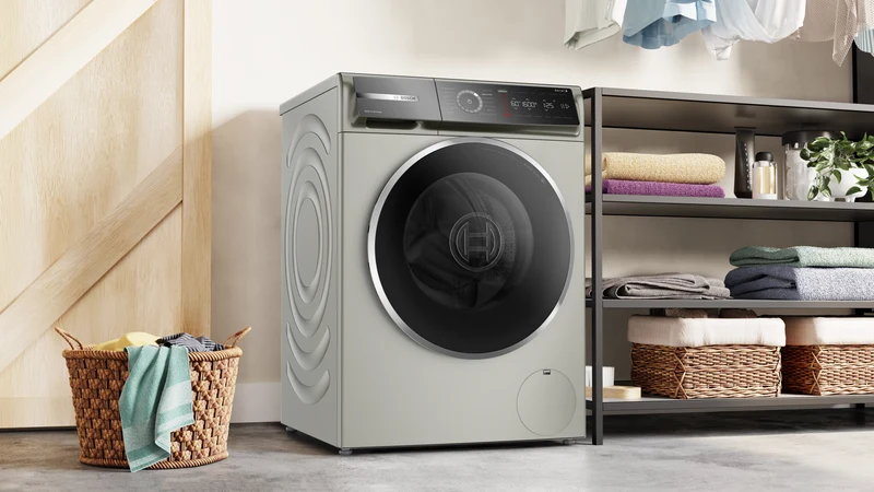 Bosch WGB2560X1 Waschmaschine 10 kg | 1600 U/Min | Silber-Inox | Iron Assist