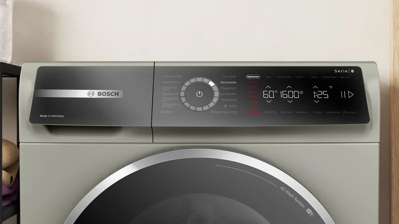 Bosch WGB2560X1 Waschmaschine 10 kg | 1600 U/Min | Silber-Inox | Iron Assist