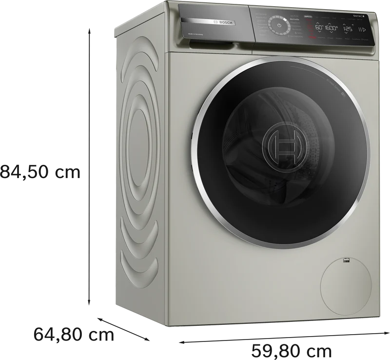 Bosch WGB2560X1 Waschmaschine 10 kg | 1600 U/Min | Silber-Inox | Iron Assist