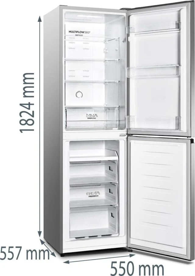 Gorenje NRK418ECS4 Kühl-Gefrier-Kombination NoFrost 55cm