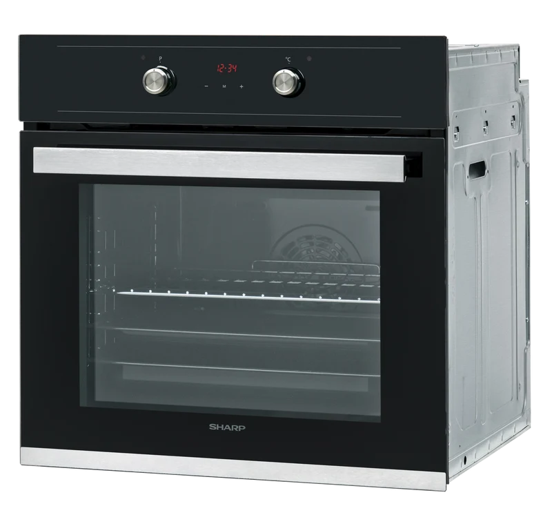 Sharp K-60D22BM1-EU Built-In 69lt. Standard Fan Assisted Oven, Black