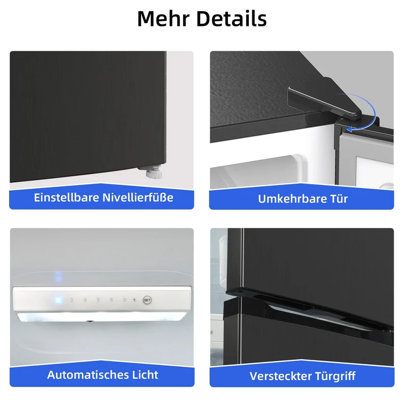 CHiQ CBM262LBC Kühl-Gefrier-Kombination LowFrost Schwarz