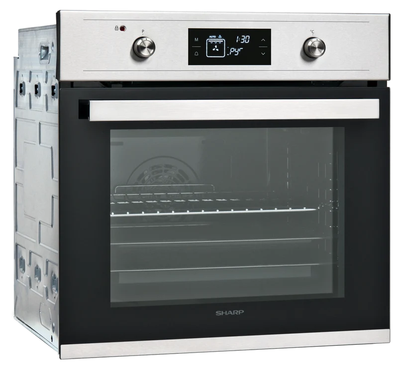 Sharp K-61V28IM1-EU Built-In 69lt. Pyrolytic Multifunction Oven, Inox