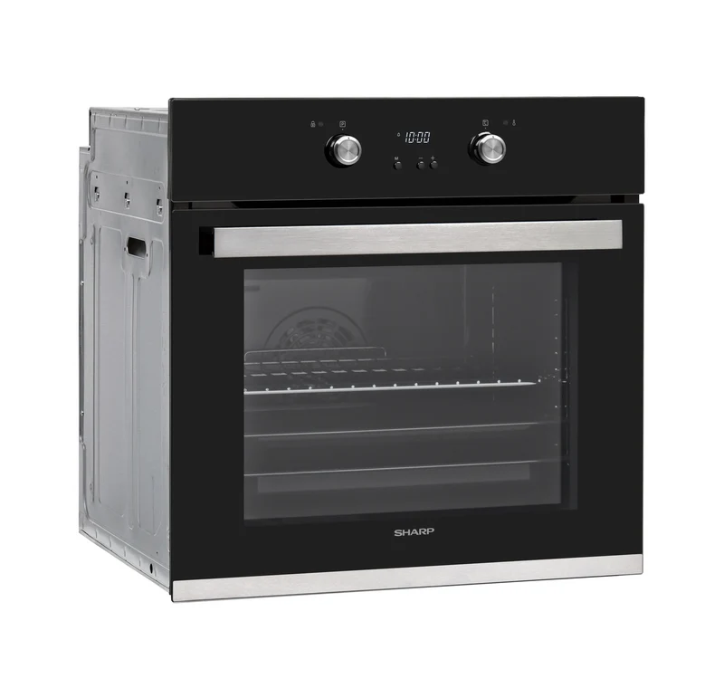 Sharp K-61D27BM1-EU Built-In 69lt. Pyrolytic Fan Assisted Oven, Black