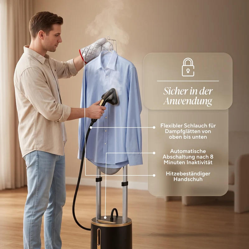 Vertikale Dampfbügelstation IronSteam Duo mit Bügelbrett