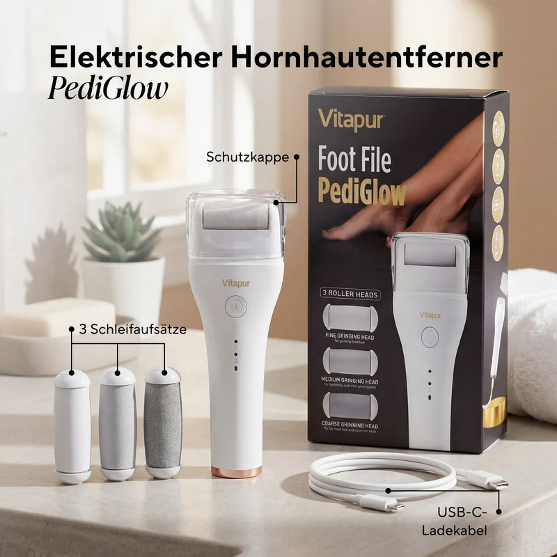 Elektrischer Hornhautentferner PediGlow I Pro Series
