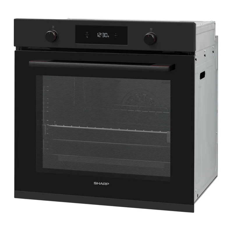 Sharp K-71P28BNH-EU Built-In 78lt. Pyrolytic Multifunction Oven, Matte Black