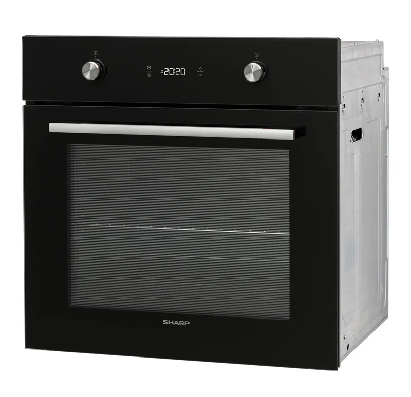 Sharp K-61P27BNM-EU Built-In 69lt. Pyrolytic Fan Assisted Oven, Black
