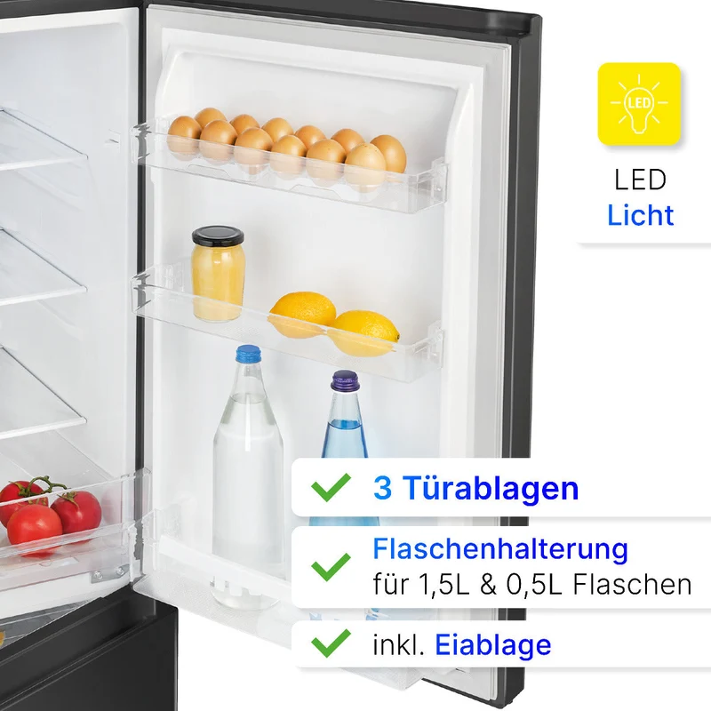 Bomann KG 320.2 Kühl-Gefrier-Kombination Schwarz