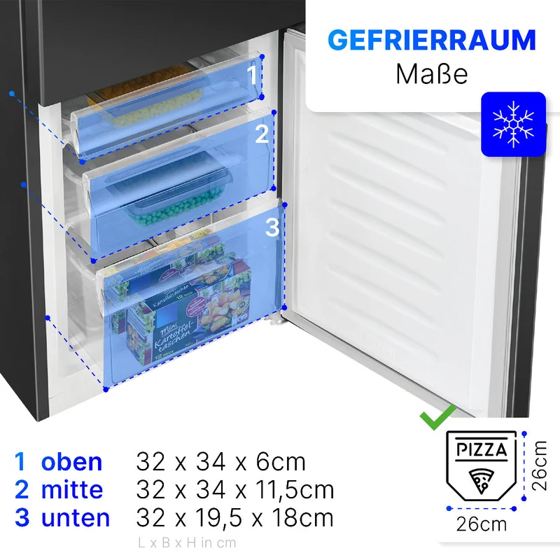 Bomann KG 320.2 Kühl-Gefrier-Kombination Schwarz