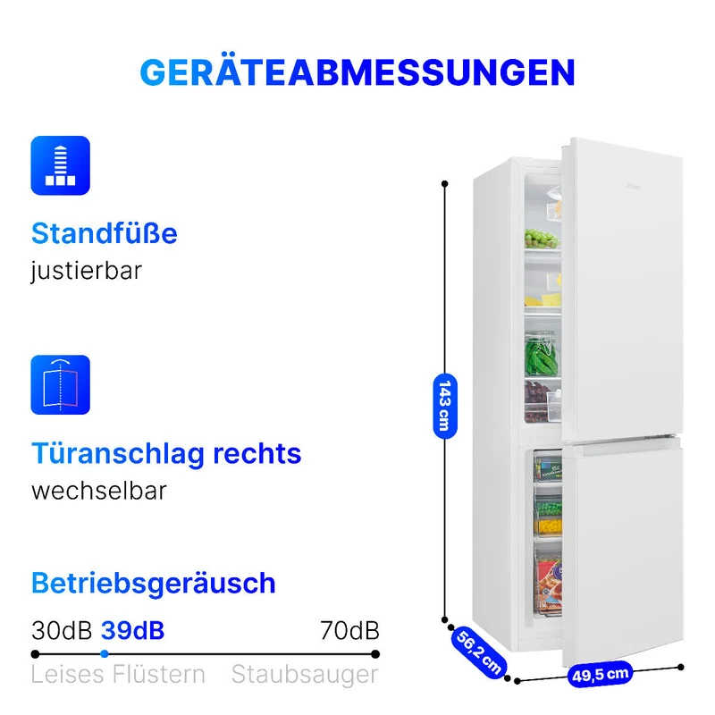 Bomann KG 320.2 Kühl-Gefrier-Kombination Weiß