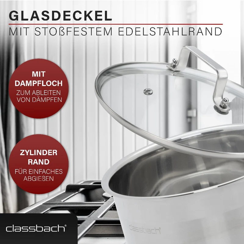 Classbach Kochtopfset 6-tlg. C-KTS 4015 | Edelstahl