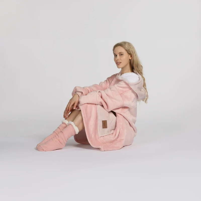 Set aus 2 Kapuzendecken Svilanit + Geschenk: Socken