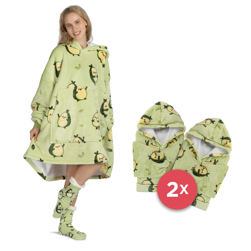 Set aus 2 Kapuzendecken Svilanit + Geschenk: Socken