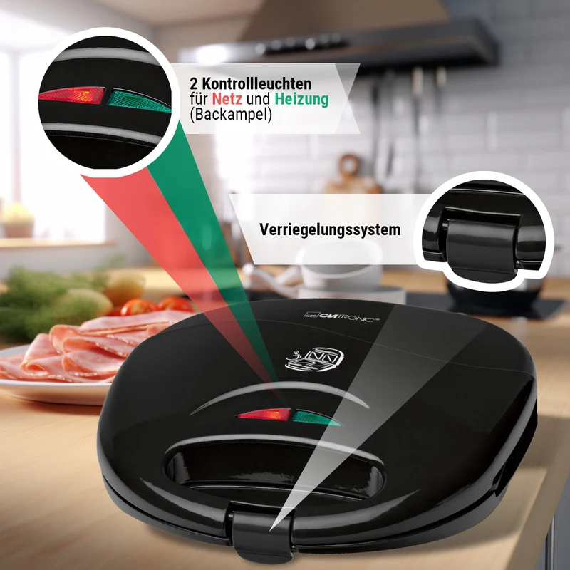 Clatronic Sandwichtoaster ST 3477 Schwarz