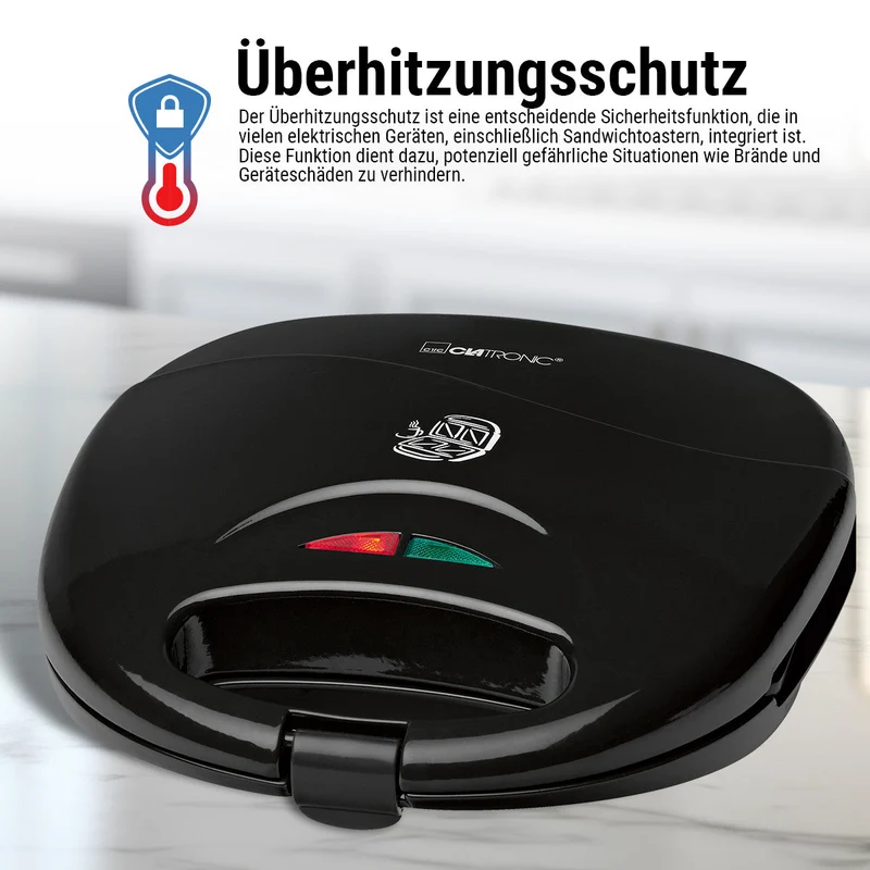 Clatronic Sandwichtoaster ST 3477 Schwarz