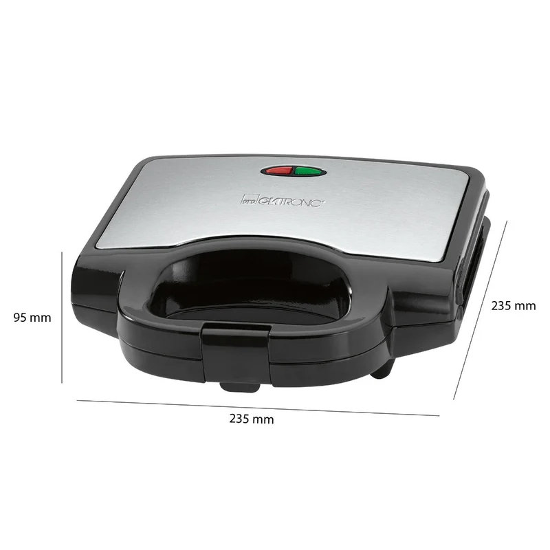 Clatronic Sandwichtoaster ST 3778 Schwarz/Edelstahl