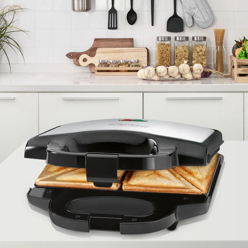 Clatronic Sandwichtoaster ST 3778 Schwarz/Edelstahl