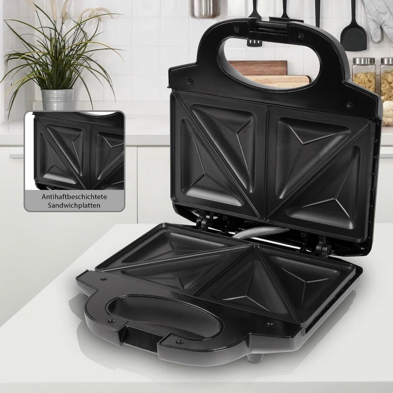Clatronic Sandwichtoaster ST 3778 Schwarz/Edelstahl