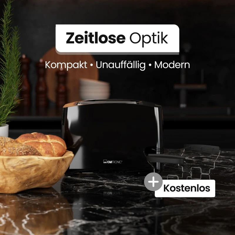 Clatronic Toaster TA 3801 Schwarz