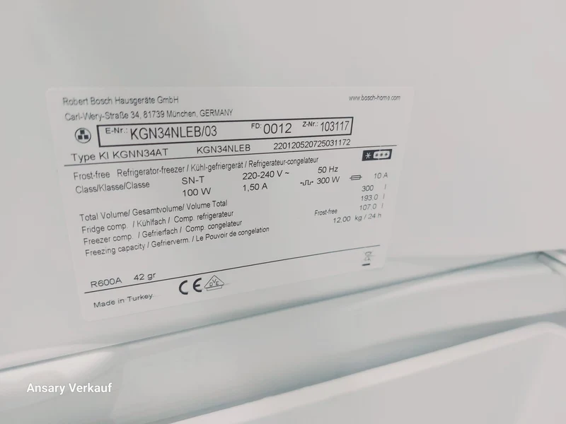 **GEBRAUCHT** BOSCH Kühl und Gefrierkombination KGN34NLEB