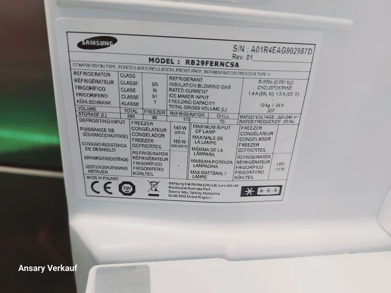 **GEBRAUCHT** SAMSUNG Kühlgefrierkombination RB29FERNCSA