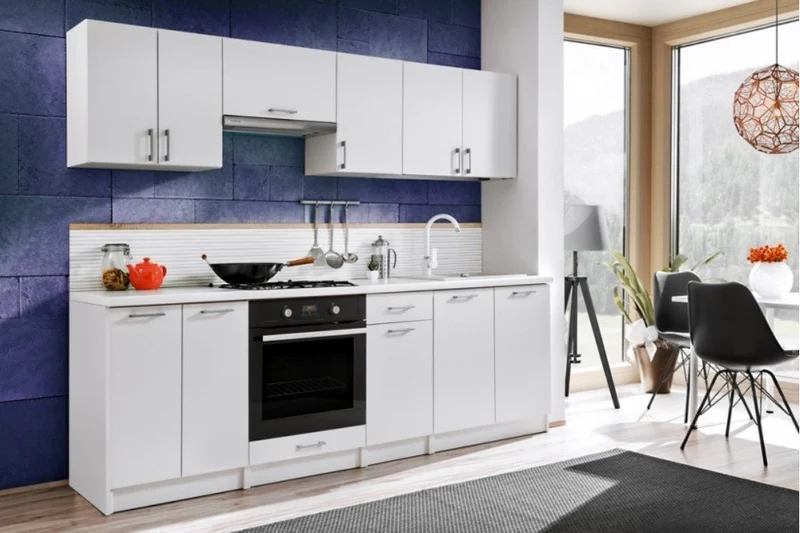 Küchenzeile ECO 240CM WEISS