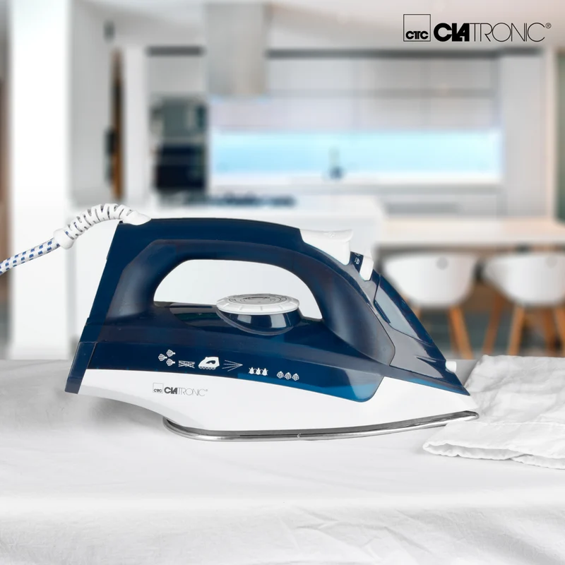 Clatronic DB 3704 Dampfbügeleisen Weiß/Blau