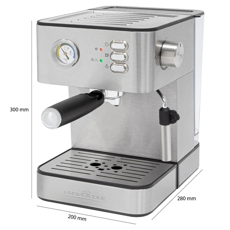 ProfiCook PC-ES 1209 Espressomaschine Edelstahl Siebträger