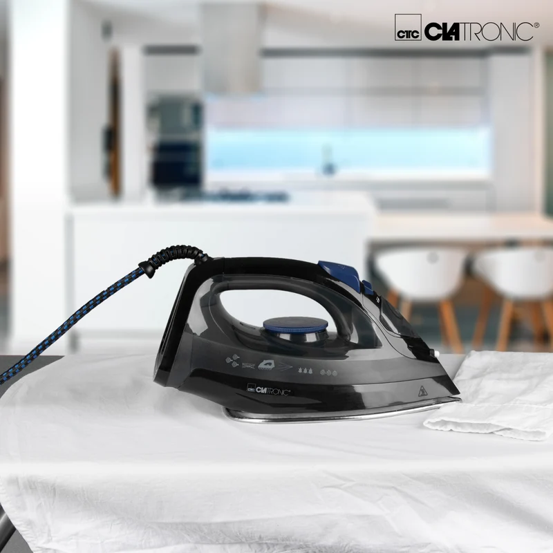 Clatronic DB 3703 Dampfbügeleisen Schwarz/Blau