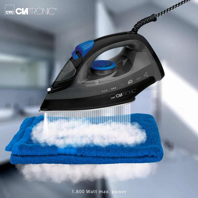 Clatronic DB 3703 Dampfbügeleisen Schwarz/Blau