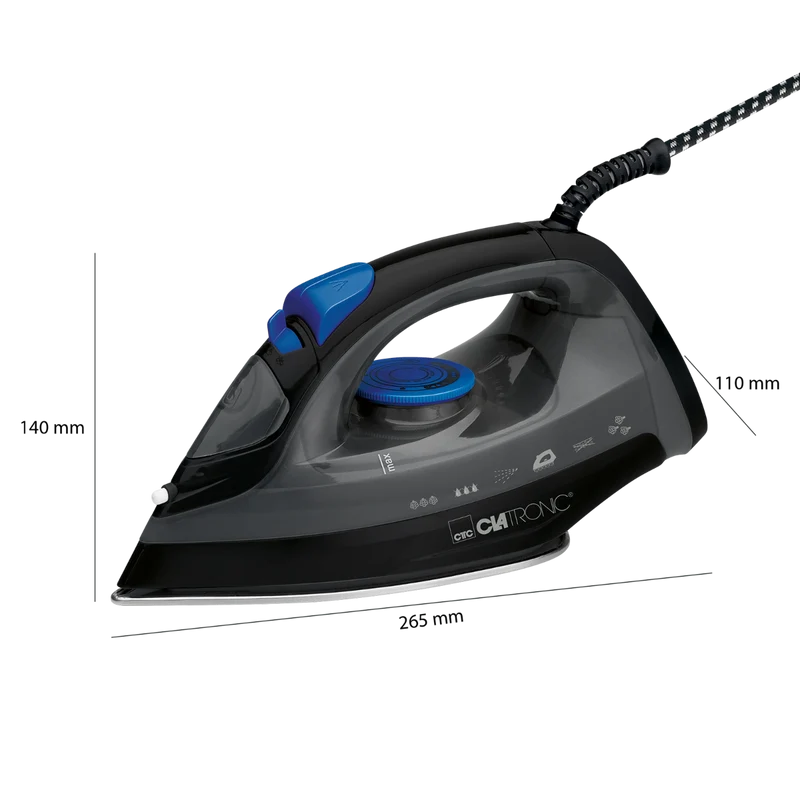 Clatronic DB 3703 Dampfbügeleisen Schwarz/Blau