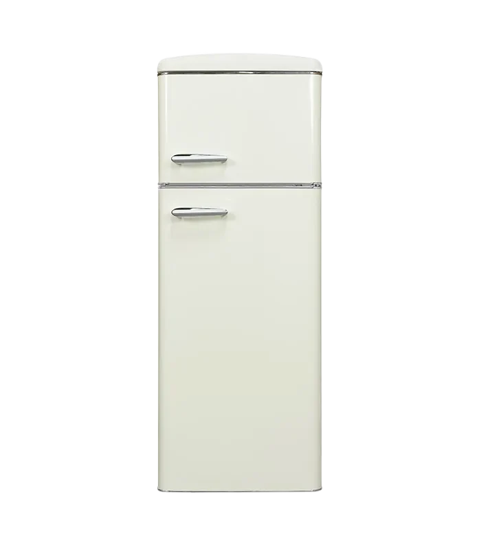 Exquisit RKGC270-45-H-160E Retro Kühl-Gefrier-Kombination 206L Magnolienweiß