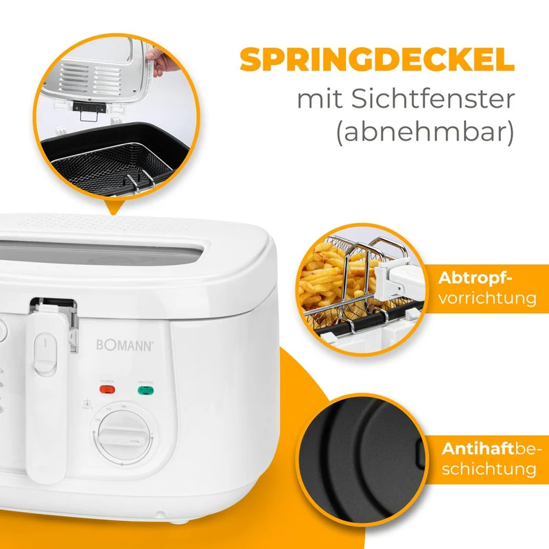 Bomann FR 6051 CB Fritteuse 2,5L Weiß