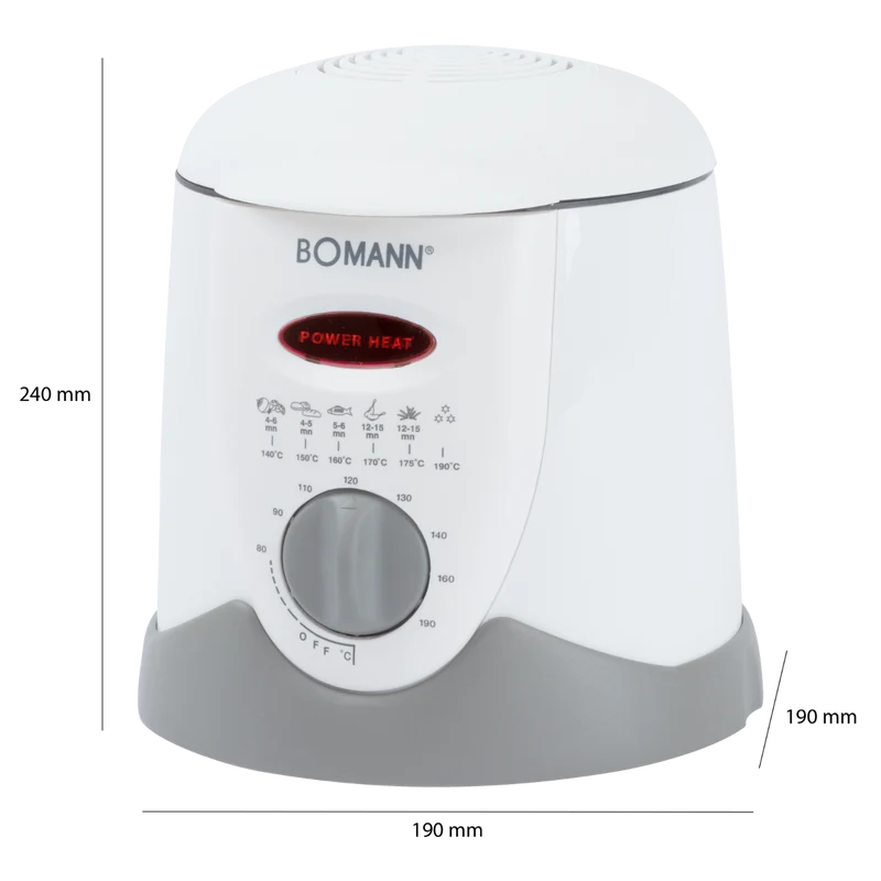 BOMANN Fondue-Fritteuse FFR 1290 CB weiß 1L