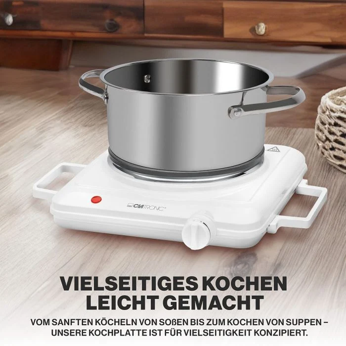 Clatronic EKP 3582 Einzelkochplatte Weiß Kompakt