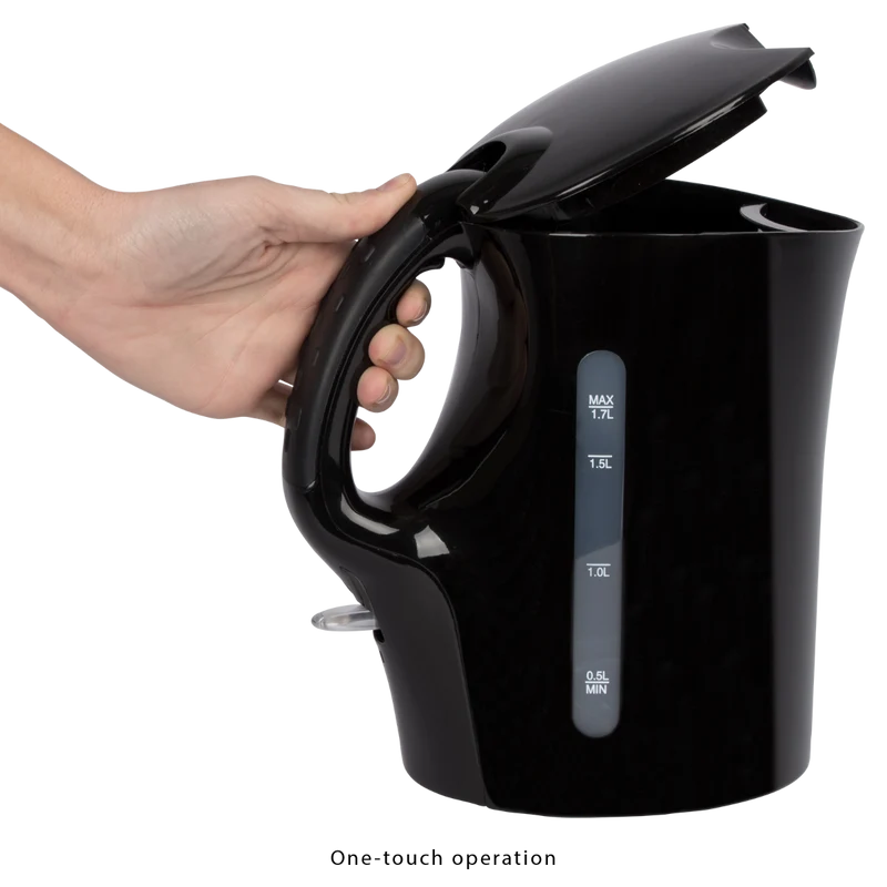 Clatronic WK 3445 Wasserkocher Schwarz 1,7L kabellos