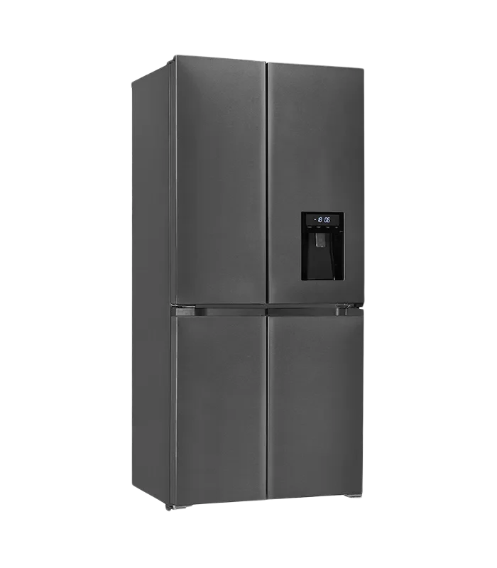 Exquisit MD430-100-WS-200E French Door Kühlschrank 430L Inoxlook Anthrazit NoFrost