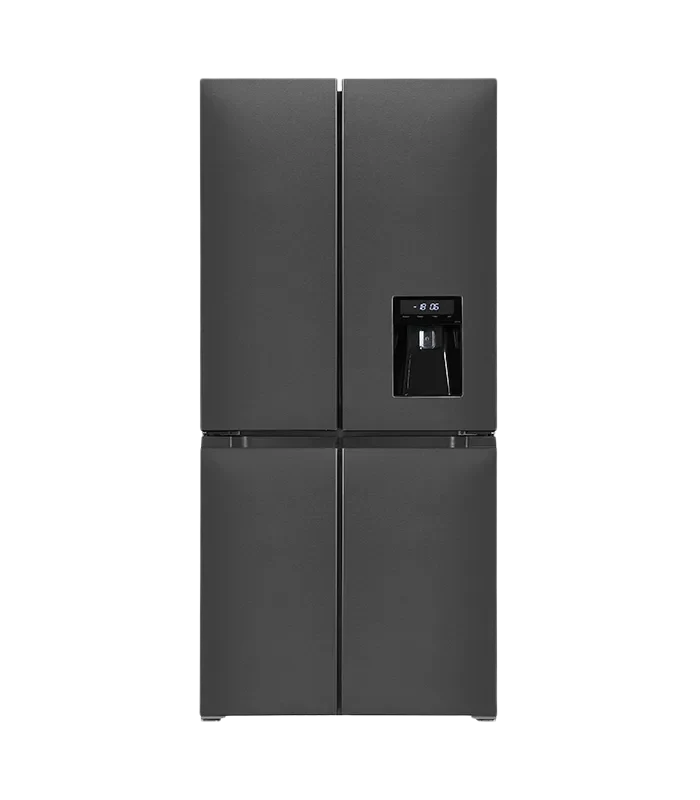 Exquisit MD430-100-WS-200E French Door Kühlschrank 430L Inoxlook Anthrazit NoFrost